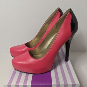 Charlotte Russe Hot Coral Pumps